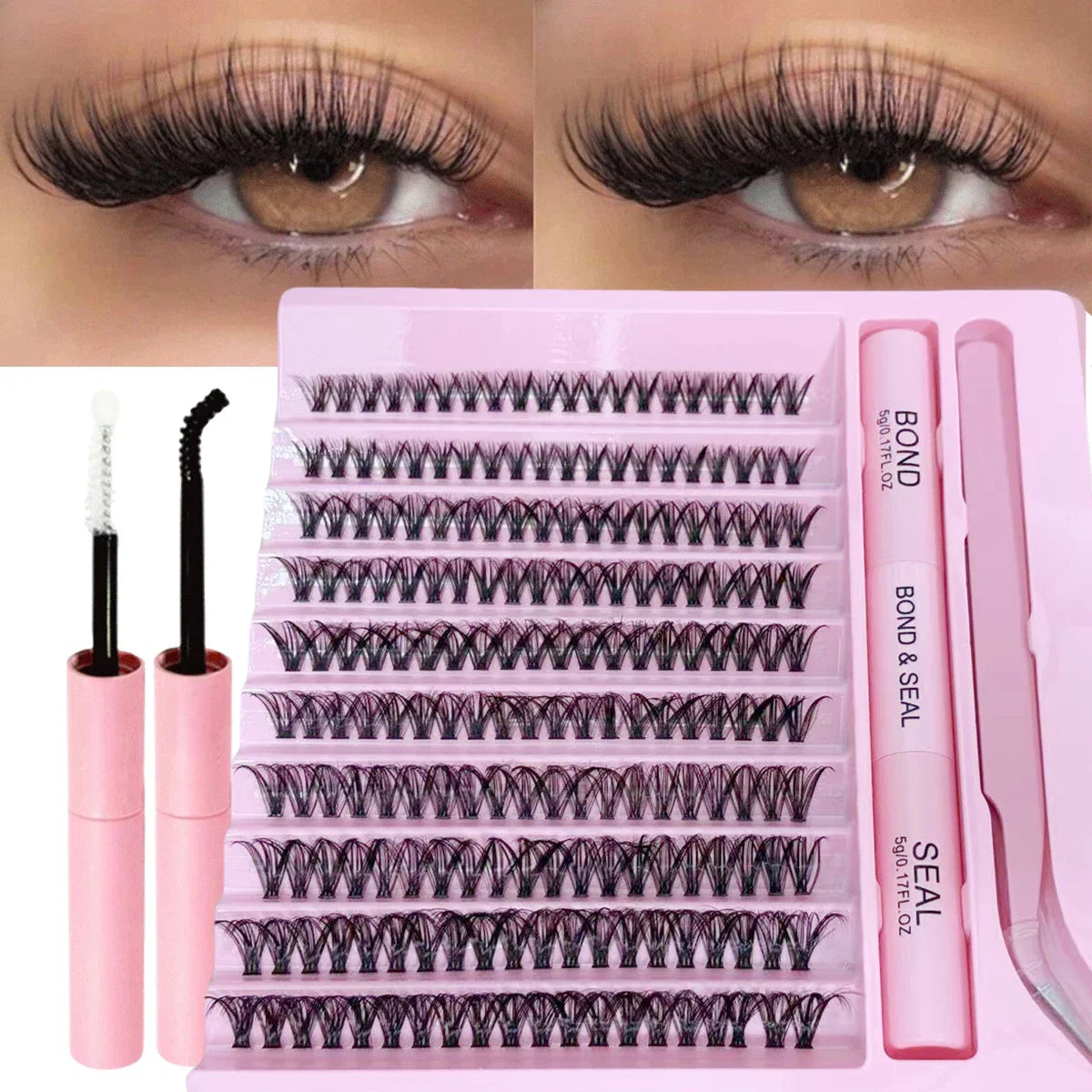 200-Piece Faux Mink Cluster Lash Set