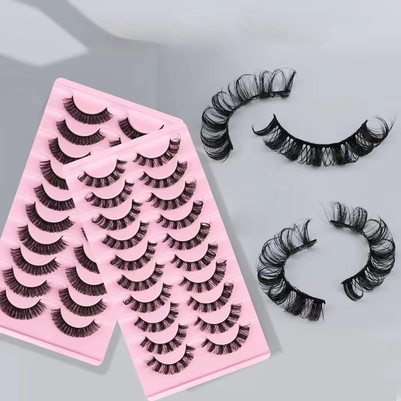 3D Mink Russian Strip Lashes — Dramatic Bold Look