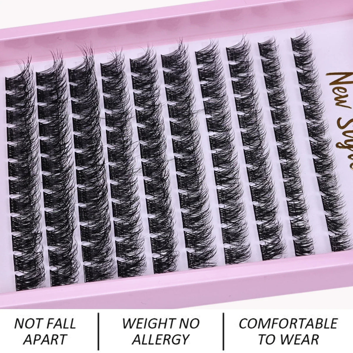 120pcs Cluster Lashes 10–16mm — Wispy D Curl