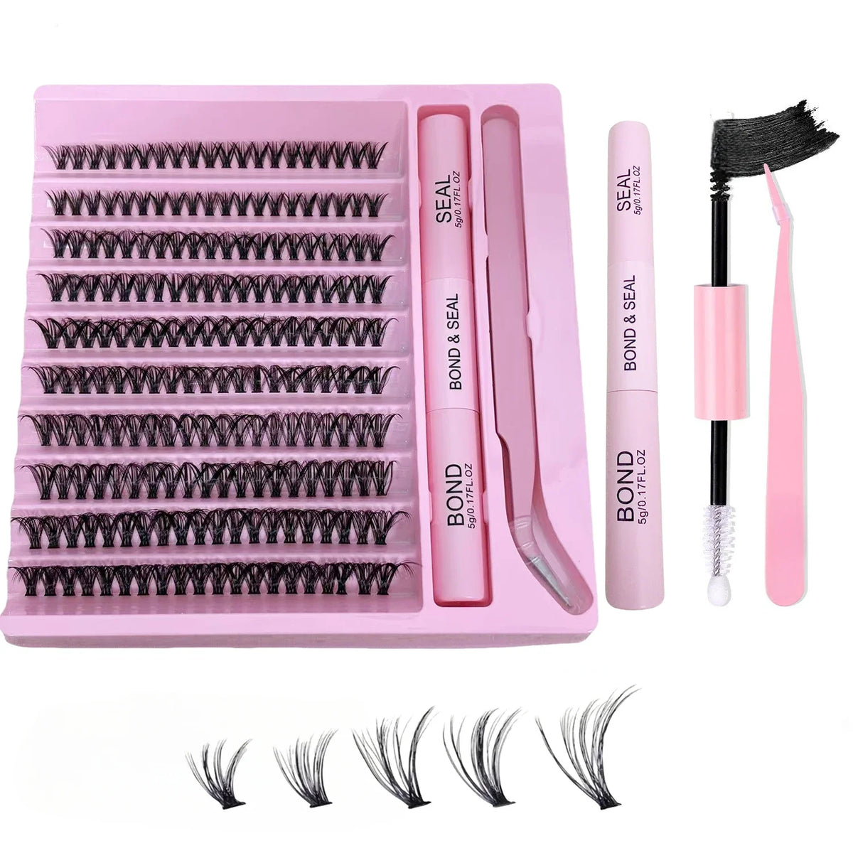 200-Piece Faux Mink Cluster Lash Set