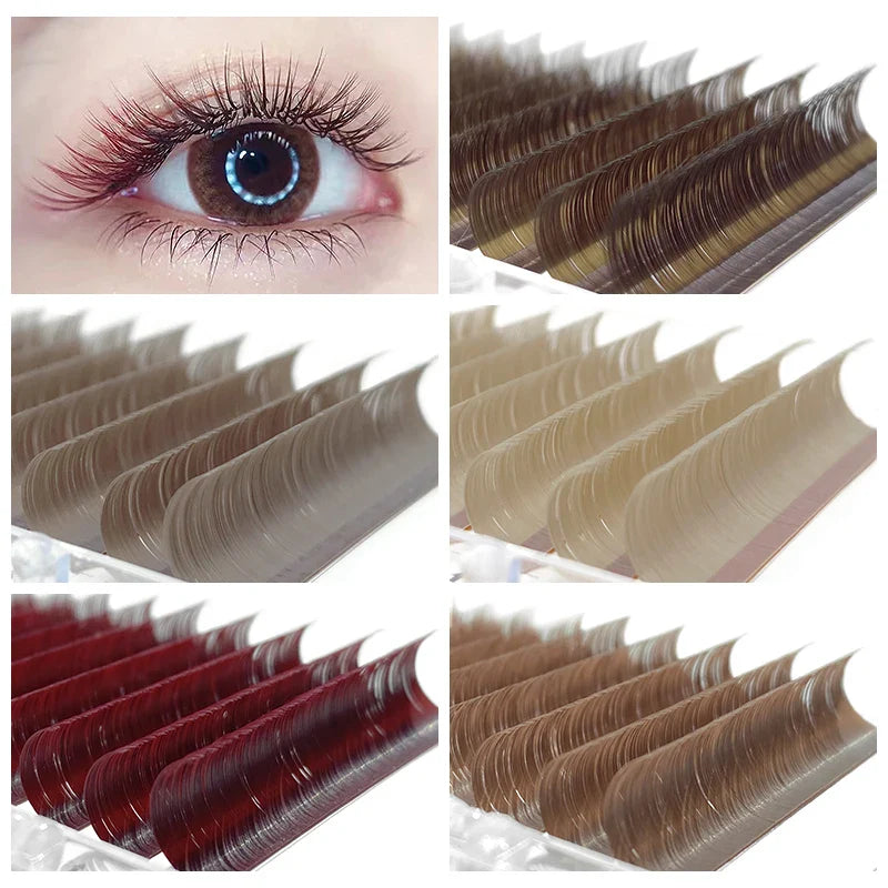 Colored Individual Lash Extensions — Faux Mink | 11 Shades