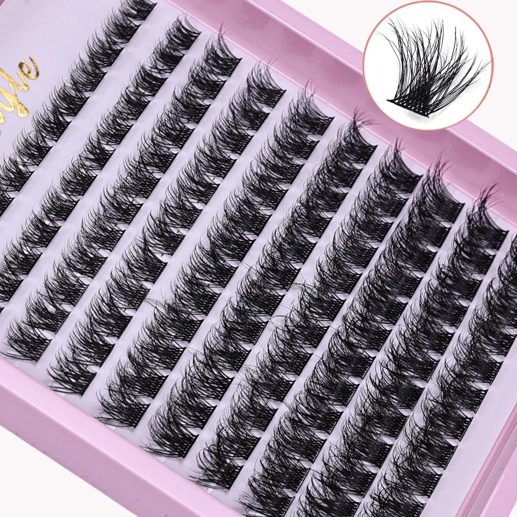 120pcs Cluster Lashes 10–16mm — Wispy D Curl