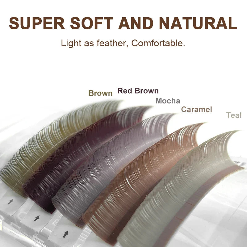 Colored Individual Lash Extensions — Faux Mink | 11 Shades