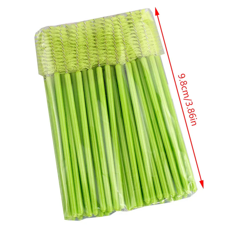 Disposable Eyelash Brushes — 50 Pack Spoolie Wands
