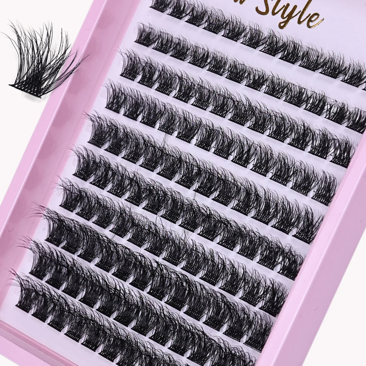 120pcs Cluster Lashes 10–16mm — Wispy D Curl