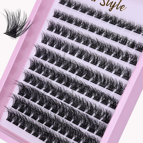 120pcs Cluster Lashes 10–16mm — Wispy D Curl