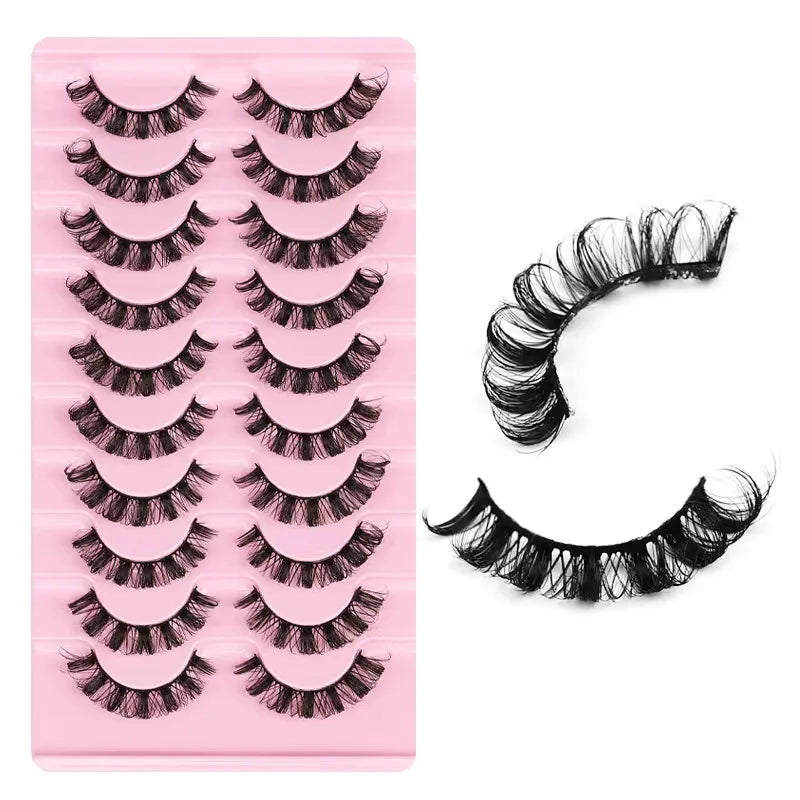 3D Mink Russian Strip Lashes — Dramatic Bold Look