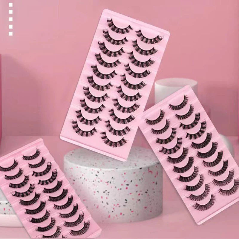 3D Mink Russian Strip Lashes — Dramatic Bold Look