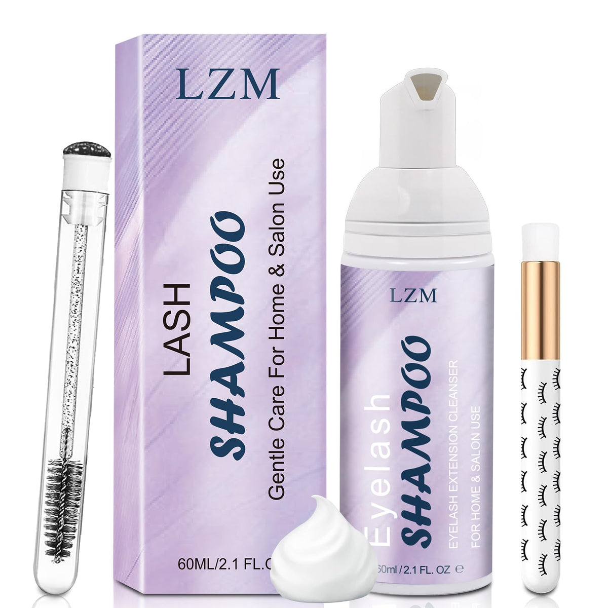 Lash Shampoo Cleansing Kit — 3-in-1 Foam Cleanser (60ml)