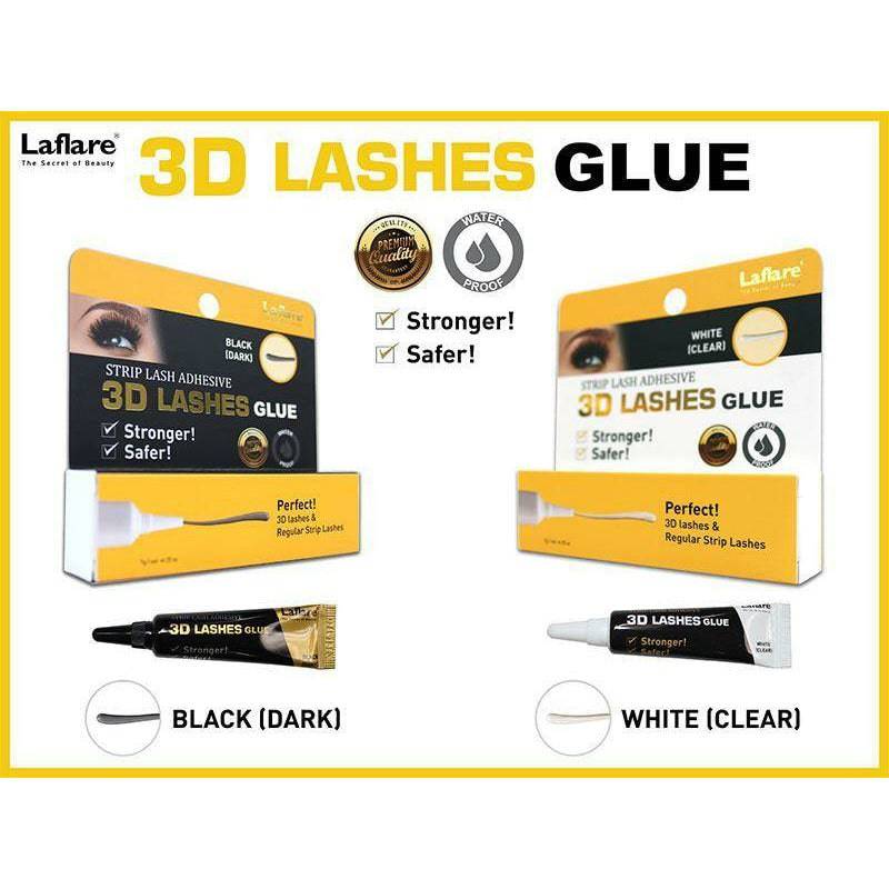 La Flare 3D Strip Lash Glue — 7g | Black & Clear