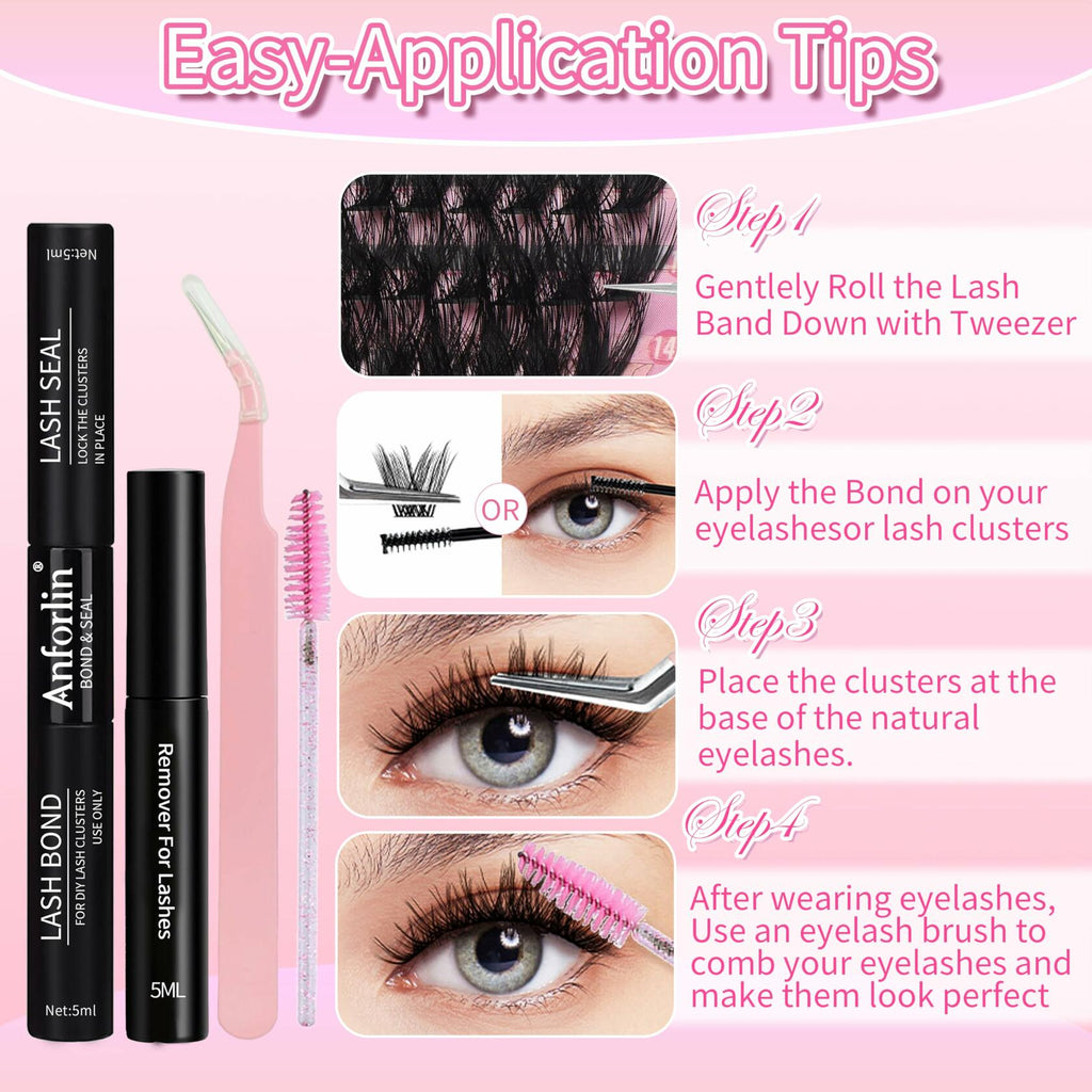 DIY Lash Extension Kit — 280pc Thick Volume D Curl (14–22mm)