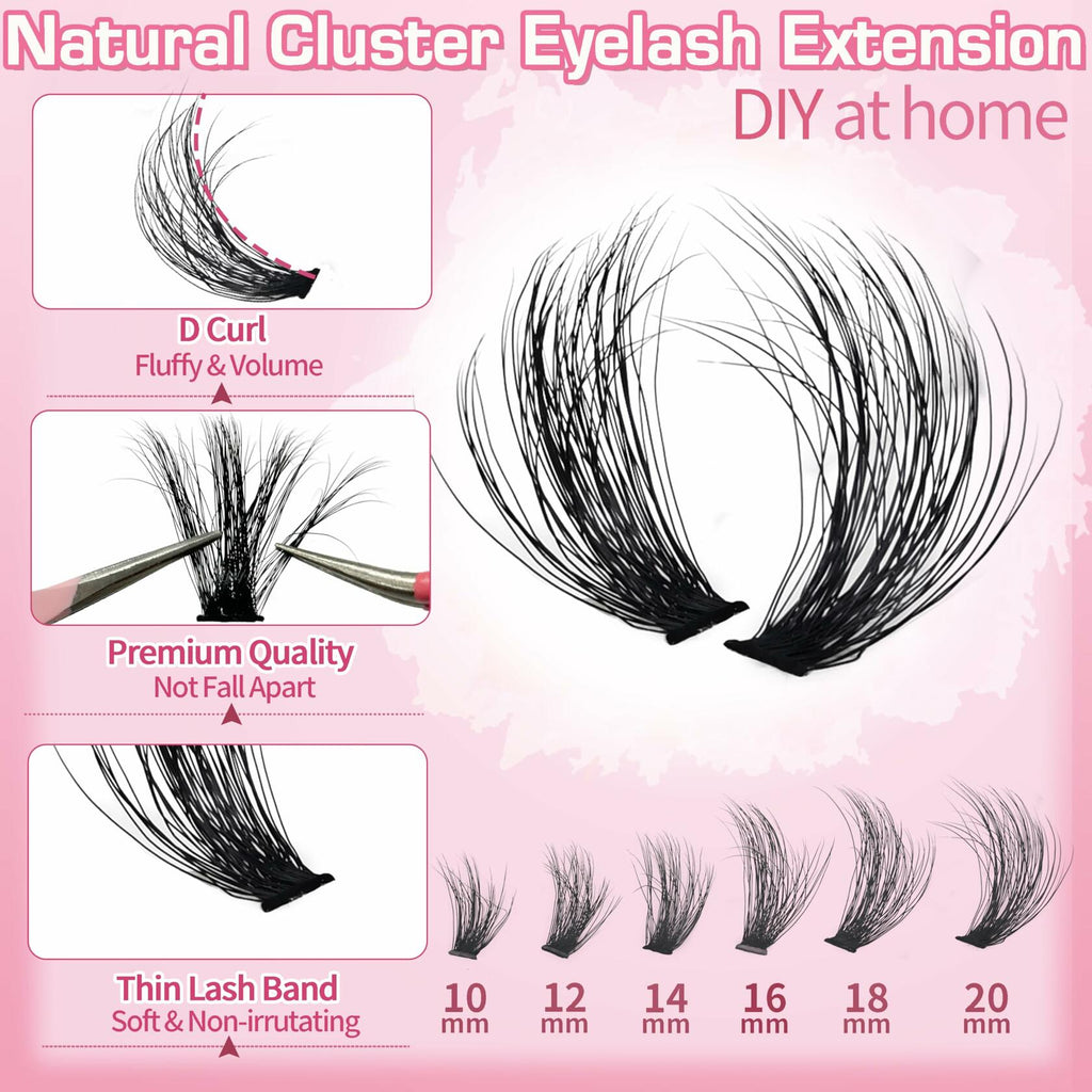 DIY Lash Extension Kit — 280pc Thick Volume D Curl (14–22mm)