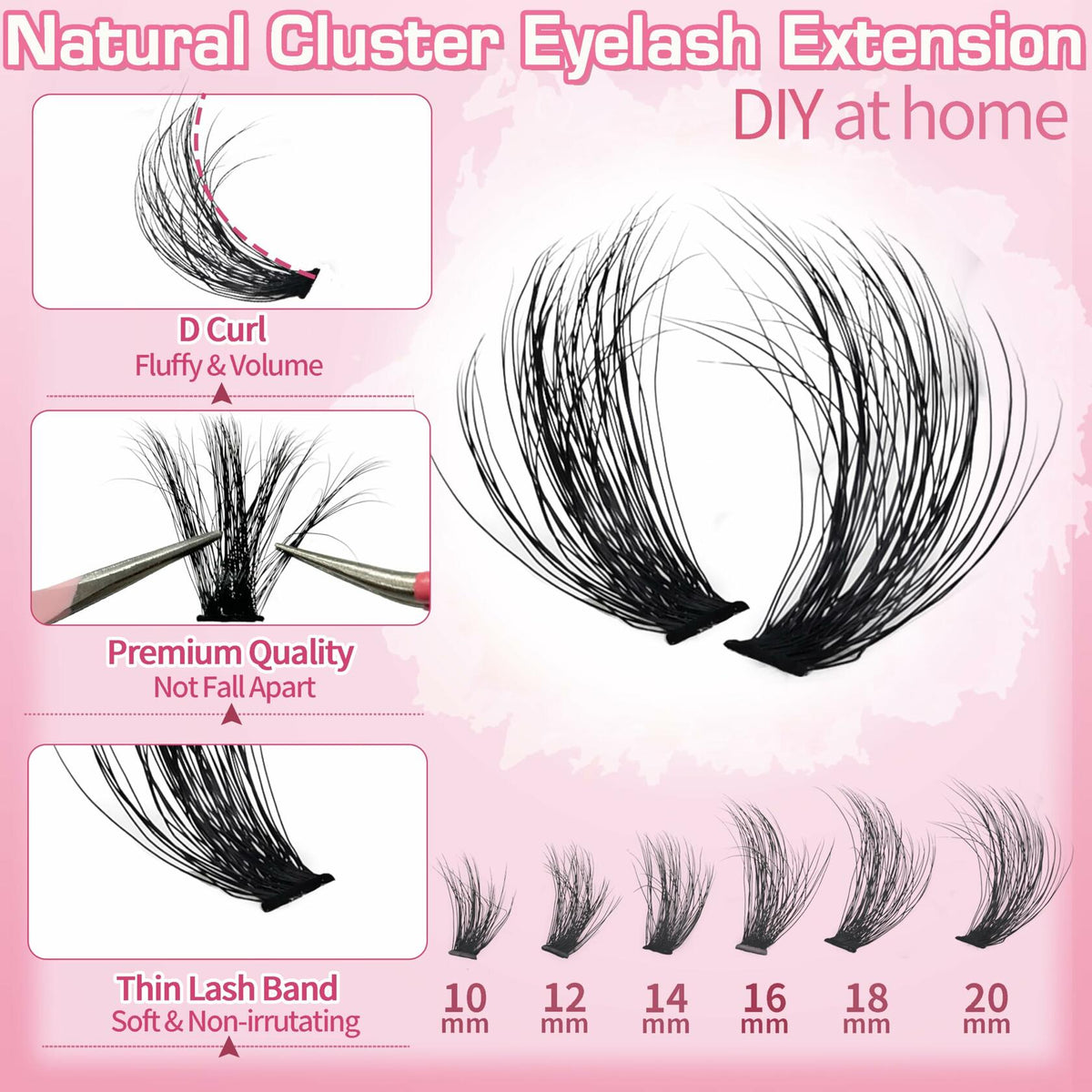 DIY Lash Extension Kit — 280pc Thick Volume D Curl (14–22mm)