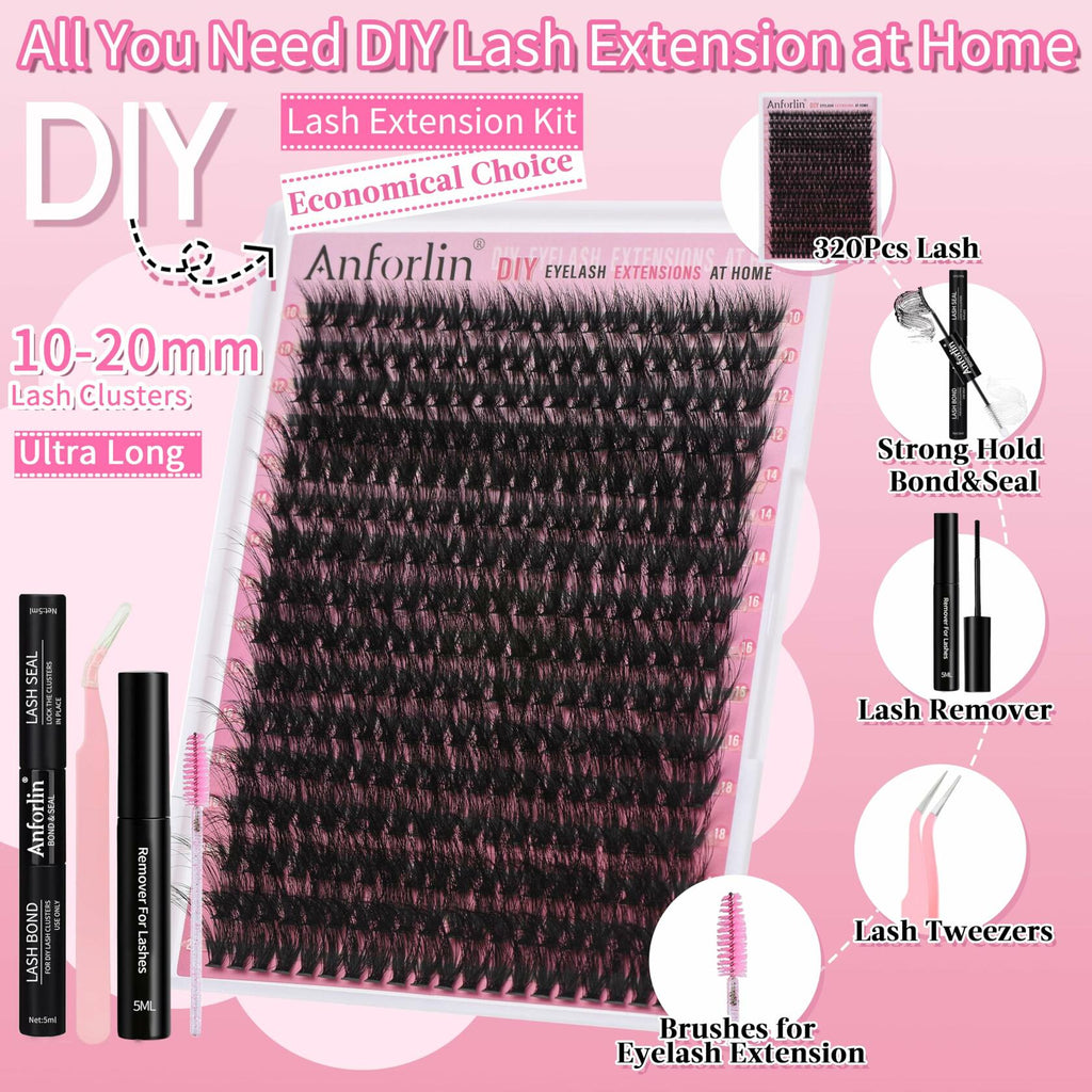 DIY Lash Extension Kit — 280pc Thick Volume D Curl (14–22mm)